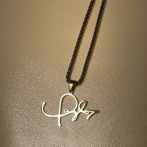 Taylor Swift "Lover" Inspired Script Gold Name Necklace with Gift Box